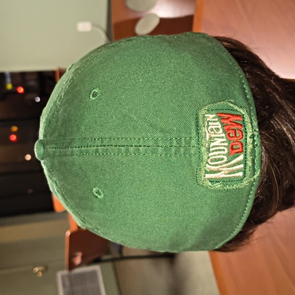 Mountain Dew Glued Patch Fitted Hat Cap Osfa - image 4